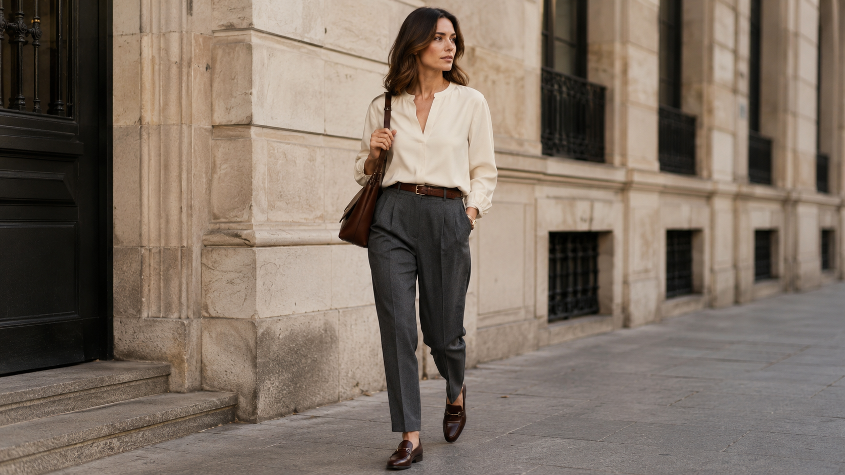Loafers + Tailored Trouser Outfit Quiet Luxury Fall Outfits 2026